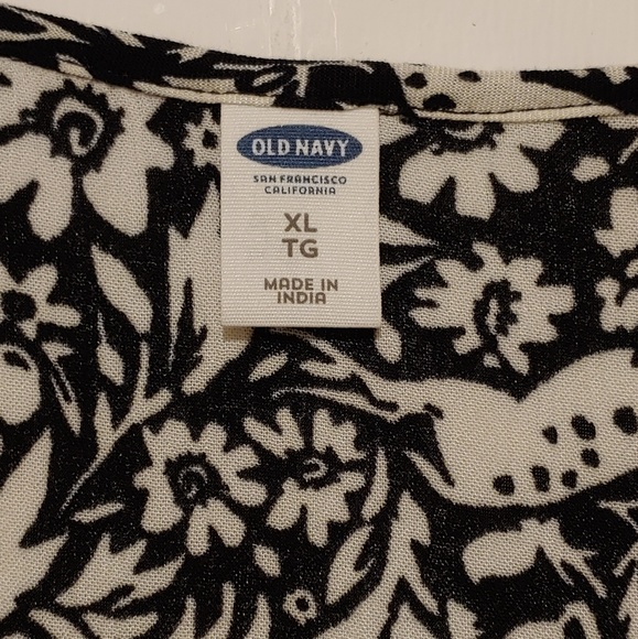 Old Navy Black/White Swing Dress - Picture 3 of 3